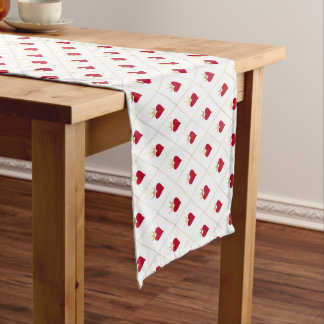 Chemin De Table Court Wonderland Red Queen Alice Red Heart Table courte 