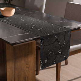 Chemin De Table Long Arrière - plan de luxe monochromatique noir