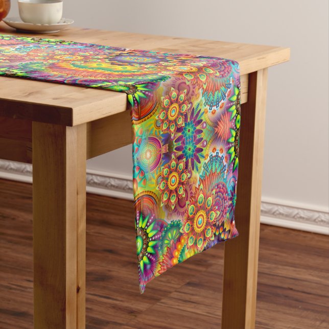 Chemin De Table Long Art Abstrait 163 (In Situ)