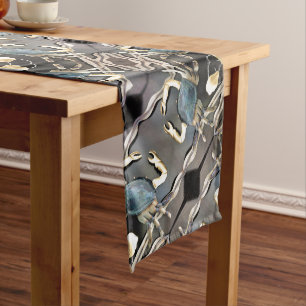 Chemin De Table Long Art abstrait de crabe bleu