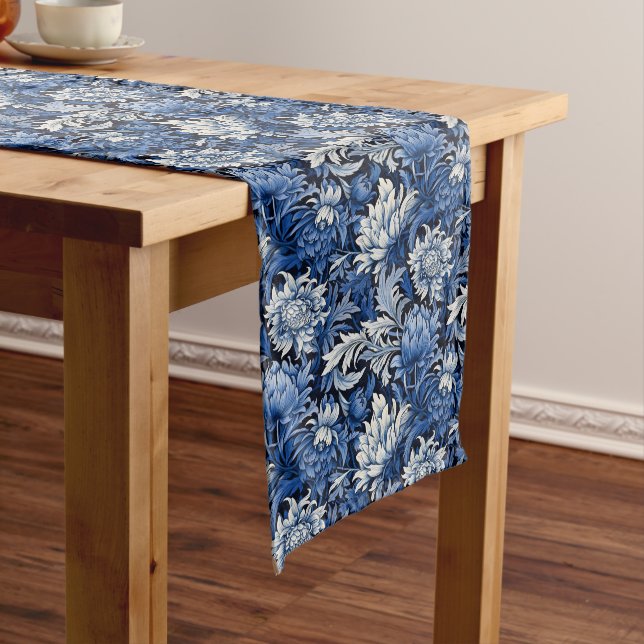 Chemin De Table Long Beauté Ethérée : Delicacs Bleus Français (In Situ)