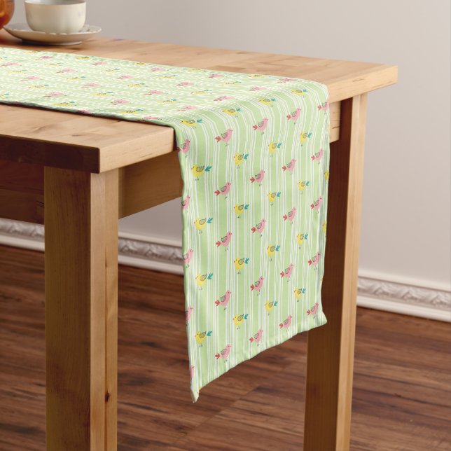 Chemin De Table Long BIRDIE STRIPE Table Runner (In Situ)