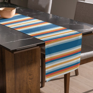 Chemin De Table Long Bleu Uniforme