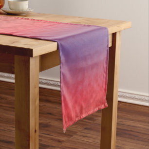 Chemin De Table Long Brume Écarlate au Crépuscule