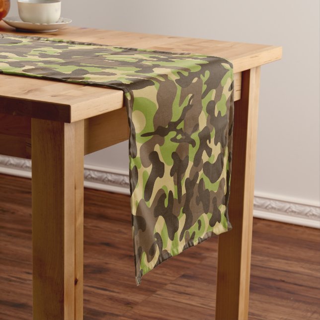 Chemin De Table Long Camouflage Cascade (In Situ)