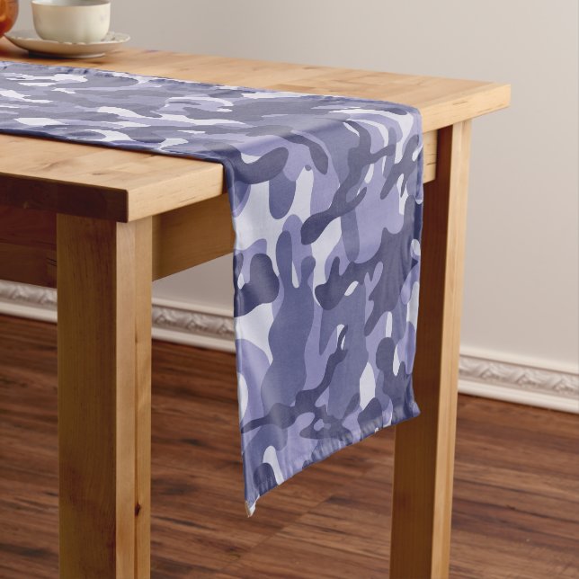 Chemin De Table Long Camouflage de la marine violette (In Situ)
