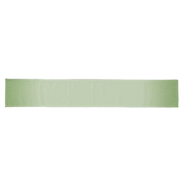 Chemin De Table Long Céladon vert jade solide (Horizontal)