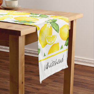 Chemin De Table Long Citrus Citron Botanique Personnaliser