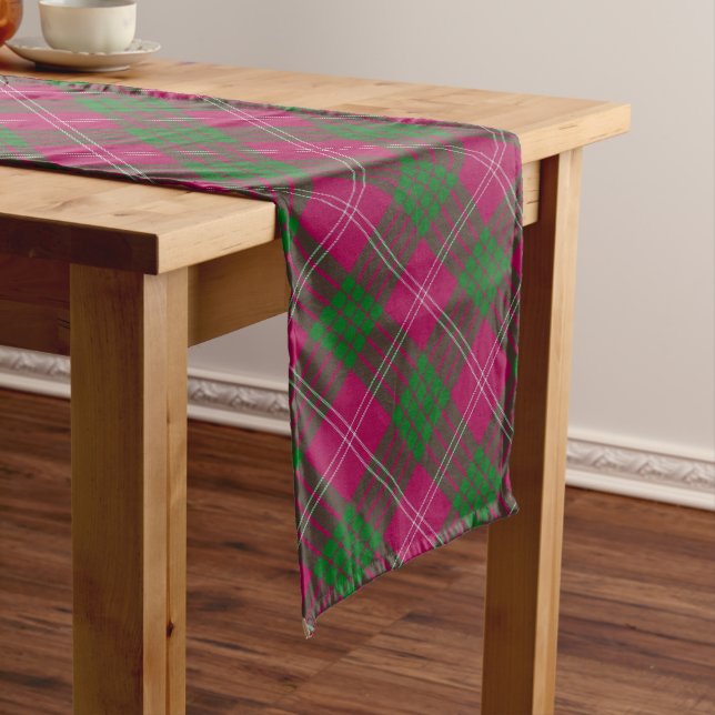 Chemin De Table Long Clan Crawford Tartan Table Runner (In Situ)