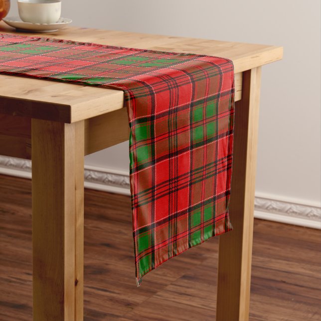 Chemin De Table Long Clan écossais Grant Tartan Plaid (In Situ)