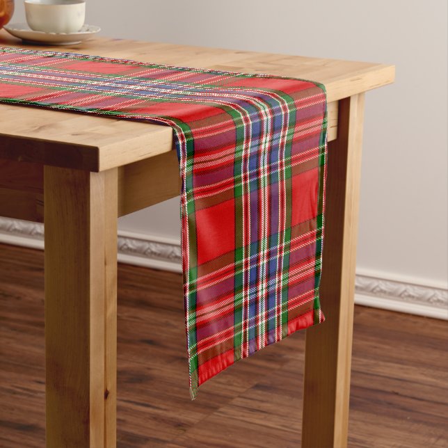 Chemin De Table Long Clan écossais MacFarlane Red Tartan Plaid (In Situ)