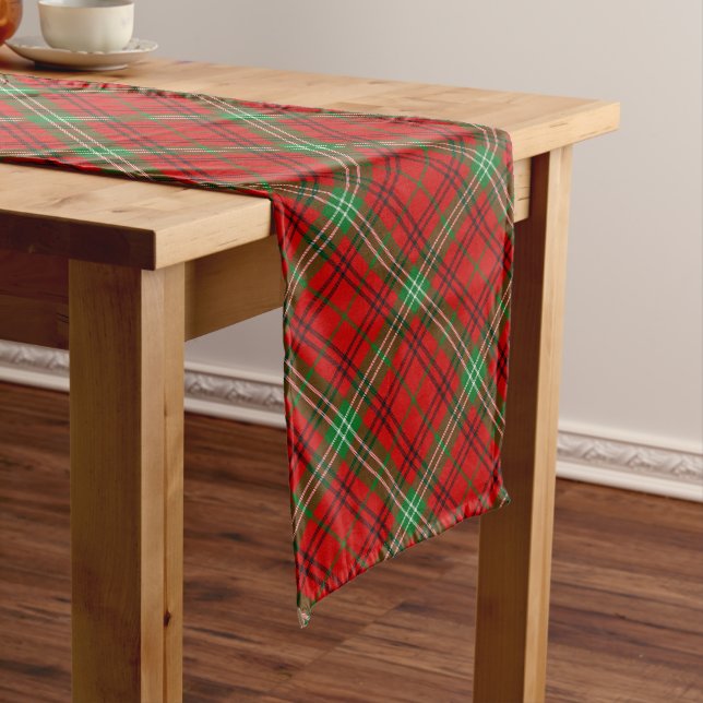 Chemin De Table Long Clan Morrison Red Tartan Table Runner (In Situ)