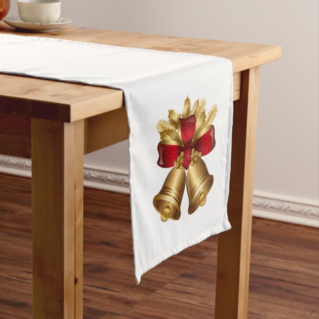Chemin De Table Long Cloches Runner-Gold de table de vacances (In Situ)