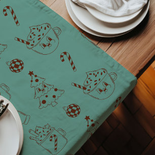 Chemin De Table Long Coureur de Noël Vintage Rétro Pâle Accent Conforta