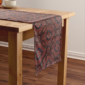Chemin De Table Long Coureur de table Batik Floral Rouge & Bleu