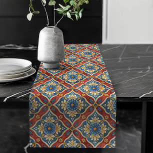 Chemin De Table Long Coureur de table de look artistique avec tuiles mé