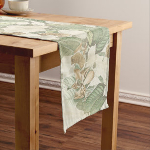 Chemin De Table Long Coureur de Tableau de fleurs de fleur de magnolia