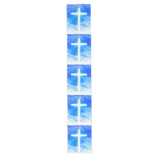 Chemin De Table Long Croix de lumière Jésus-Christ chrétien personnalis