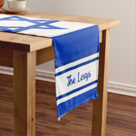 Chemin De Table Long Drapeau israélien personnalisé