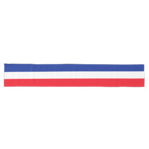 Chemin De Table Long Élégant Tricolor Drapeau Français (108 po)