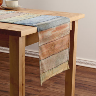 Chemin De Table Long Emballage Rejeté De Cartes De Bureau Aquarelle