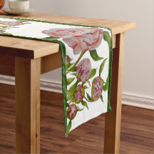 Épouser des pivoines sur un coureur de table