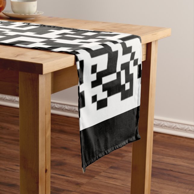 Chemin De Table Long Exemple de coureur de table de code QR (In Situ)
