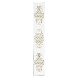 Chemin De Table Long Fleur de vie / Blume des Lebens - vintage VIII