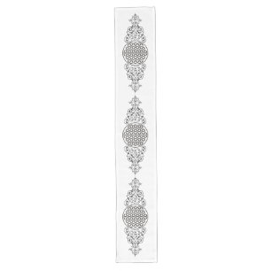 Chemin De Table Long Fleur De Vie - timbre ornement noir I