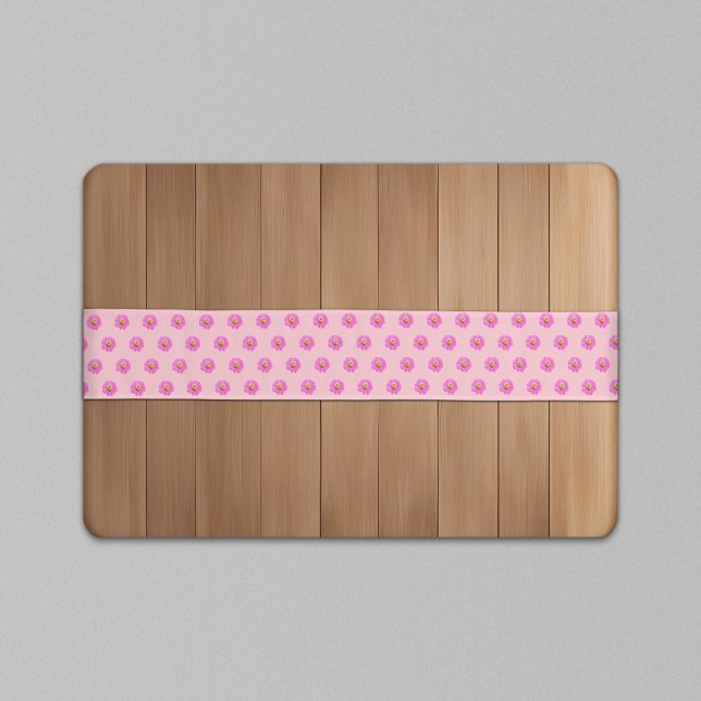 Chemin De Table Long Fleur rose Zinnia Motif sans couture sur (Pink Zinnia flower seamless pattern on table runner)