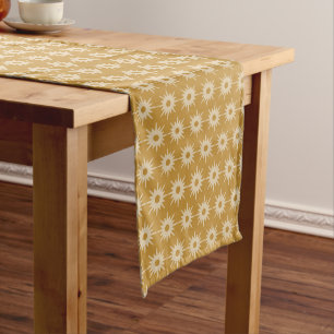 Chemin De Table Long Gold Starburst Motif Long Table Runner