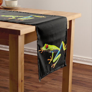 Chemin De Table Long Grenouille peinte aux yeux rouges