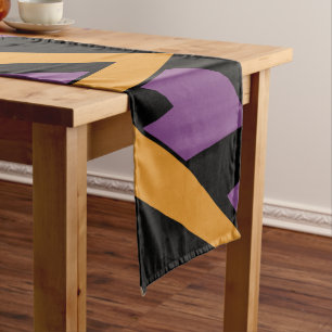 Chemin De Table Long Halloween Zig Zags Orange Purple