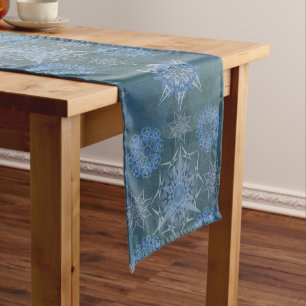 Chemin De Table Long Hexa triangles yantra pétales inscription