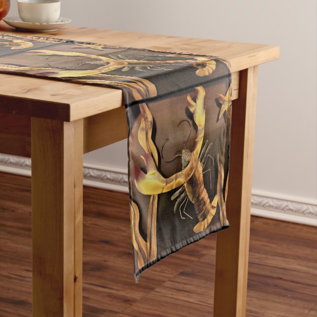 Chemin De Table Long Homard Art Abstrait (In Situ)