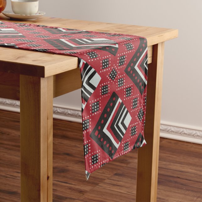 Chemin De Table Long Imprimé africain traditionnel zimbabwéen Jira reRe (Zimbabwean Traditional Jira reRetso African Print Long Table Runner)