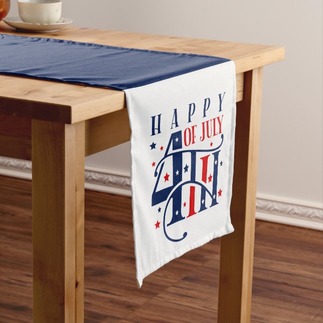 Chemin De Table Long Joyeux Jour de l'Indépendance 4 juillet (In Situ)