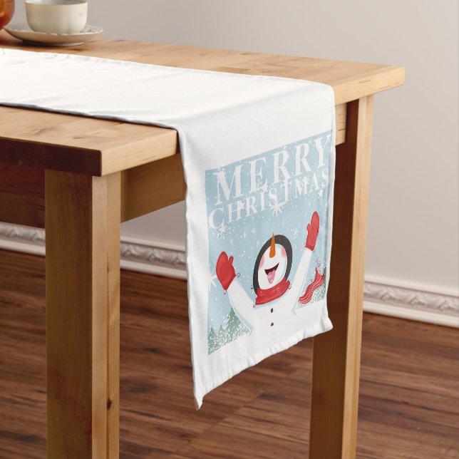 Chemin De Table Long Joyeux Noël Joyeux bonhomme de neige (In Situ)