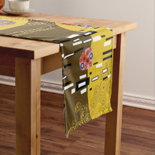 Chemin De Table Long Klimt Inspiré Or Motif Art Nouveau Le Baiser