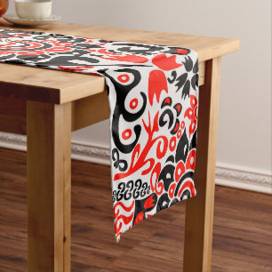 Chemin De Table Long L'art populaire ukrainien motif floral abstact