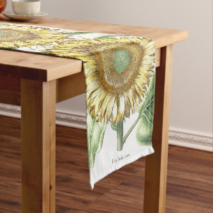 Chemin De Table Long Le tournesol botanique fleurit le coureur floral