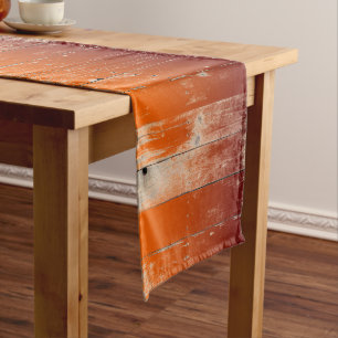 Chemin De Table Long L'équipe marron et orange colore la grange