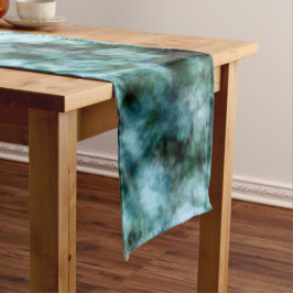 Chemin De Table Long Marbre bleu vert