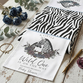 Chemin De Table Long Moody Zebra Safari Little Wild One