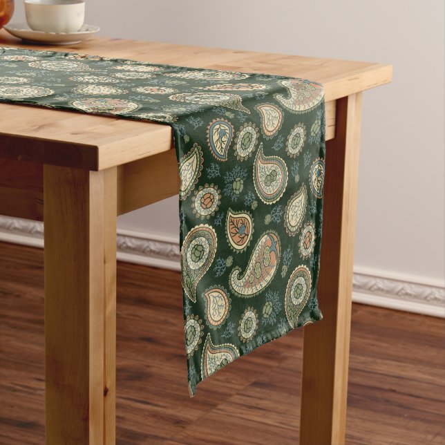 Chemin De Table Long Motif Cypress Paisley (In Situ)