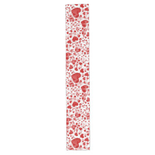 Chemin De Table Long Motif de cœur drôle VII - rouge blanc + votre idée