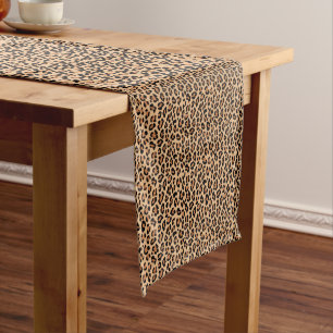 Chemin De Table Long Motif de fourrure de chats sauvages Leopard Spots