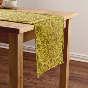 Chemin De Table Long Motif doré jaune vigne sans couture de William Mor