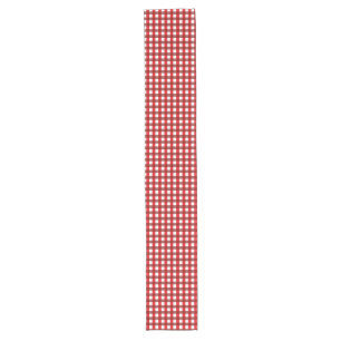 Chemin De Table Long Motif En vichy rouge et blanc
