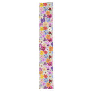 Chemin De Table Long Natural Bloom: Floral Pattern Table Runner